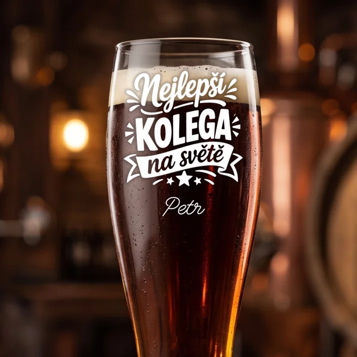 Sklenice Na Pivo S Gravírováním Pro Kolegu Dárek Pro Muže: Nejlepší Kolega Na Světě