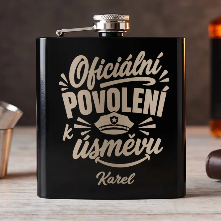 Placatka S Gravírováním Pro Policistu Dárek Pro Muže: Oficiální Povolení K Placatka S Gravírováním Pro Policistu Dárek Pro Muže: Oficiální Povolení K