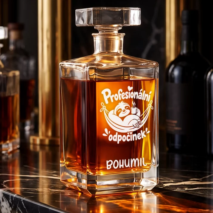 Personalizovaná Karafa Na Whisky Pro Důchodce Dárek K Odchodu Do Důchodu Pro Muže: Profesionální Odpočinek Personalizovaná Karafa Na Whisky Pro Důchodce Dárek K Odchodu Do Důchodu Pro Muže: Profesionální Odpočinek