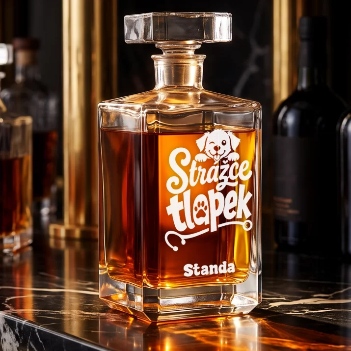 Personalizovaná Karafa Na Whisky Pro Veterináře Dárek Pro Muže: Strážce Tlapek