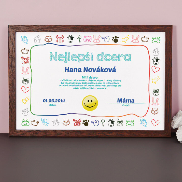 Certifikát  - Nejlepší dcera