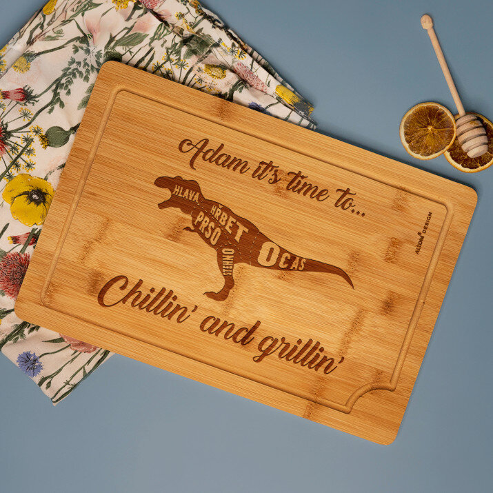 Chillin` and grillin` - Prkénko s gravírováním