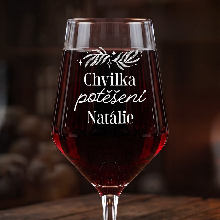 Chvilka potěšení - Velká sklenice na víno