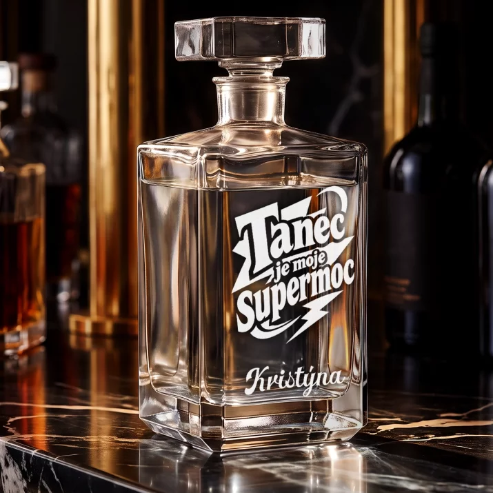 Karafa Na Vodku S Gravírováním Pro Tanečnici Dárek Pro Ženu: Tanec Je Moje Supermoc