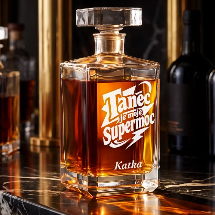 Personalizovaná Karafa Na Whisky Pro Tanečnici Dárek Pro Ženu: Tanec Je Moje Supermoc