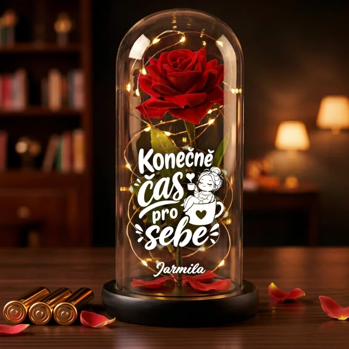Věčná Růže Pod Skleněnou Kopulí Na Konec Jeslí Dárek Pro Ženu: Konečně Čas Pro Sebe