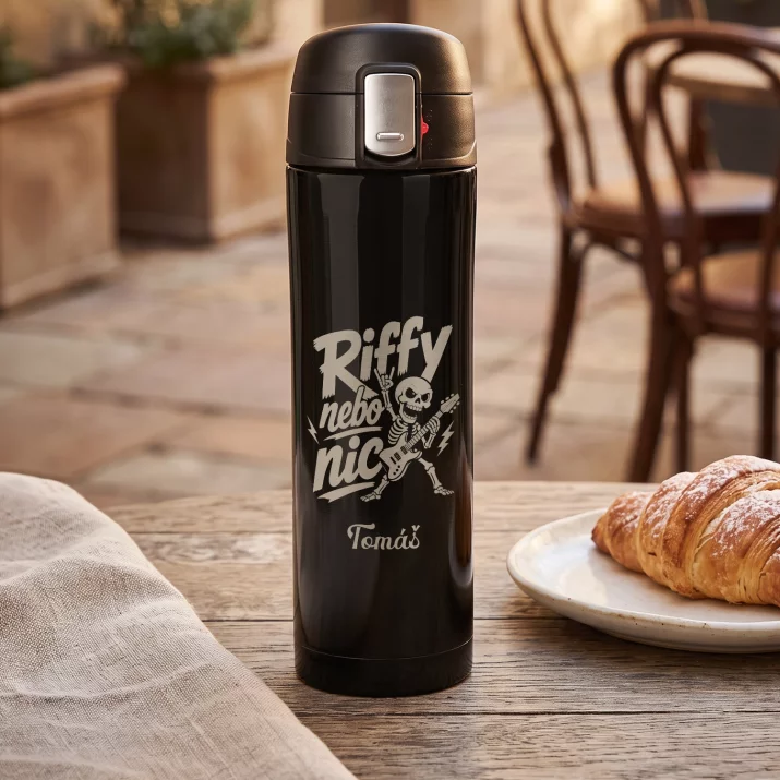 Termohrnek 440ml Pro Kytaristu Dárek Pro Muže: Riffy Nebo Nic