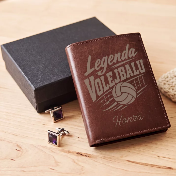 Personalizovaná Kožená Peněženka Pro Volejbalistu Dárek Pro Muže: Legenda Volejbalu Personalizovaná Kožená Peněženka Pro Volejbalistu Dárek Pro Muže: Legenda Volejbalu