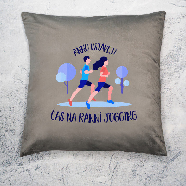 Čas na jogging - Polštář dekorační