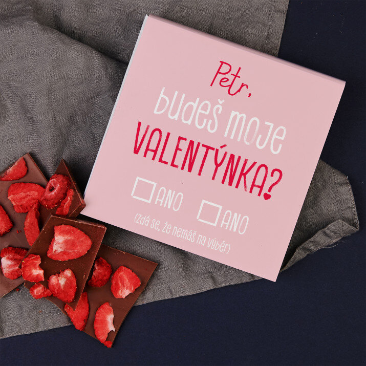 budeš moje valentýnka - Čokoláda s jahodami