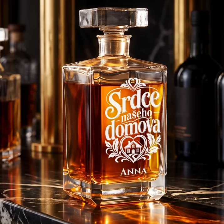 Personalizovaná Karafa Na Whisky Pro Maminku Dárek Ke Dni Matek Pro Ženu: Srdce Našeho Domova