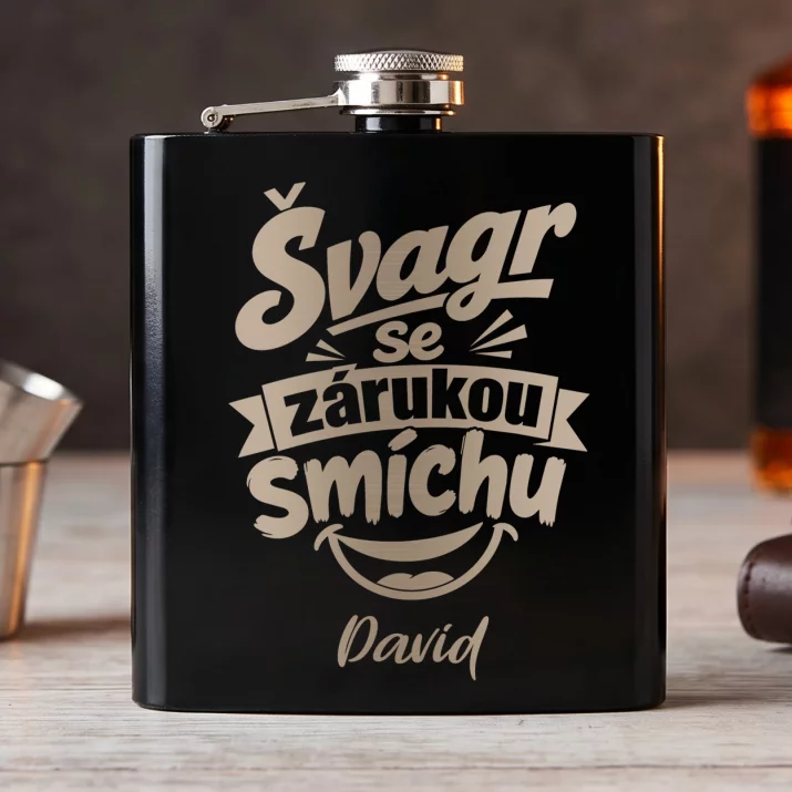 Placatka S Gravírováním Pro Švagra Dárek Pro Muže: Švagr Se Zárukou Smíchu Placatka S Gravírováním Pro Švagra Dárek Pro Muže: Švagr Se Zárukou Smíchu