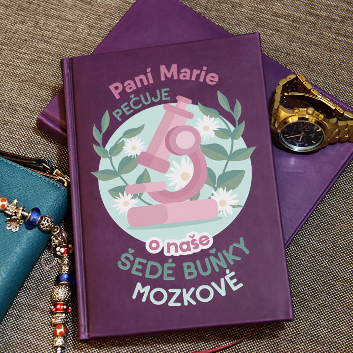Pečuje o šedé buňky - Zápisník A5 s potiskem