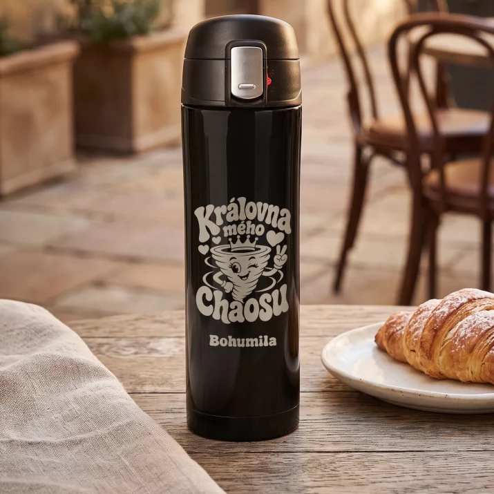 Termohrnek 440ml K Valentýnu Dárek K Výročí Pro Ženu: Královna Mého Chaosu