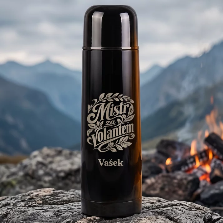 Termoska S Gravírováním Pro Řidiče Dárek Pro Muže: Mistr Za Volantem