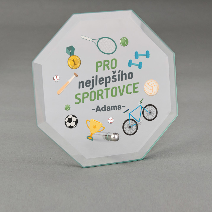 Pro nejlepšího sportovce - Skleněný trofej