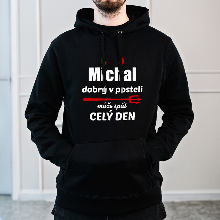 dobrý v posteli - Černá pánská mikina