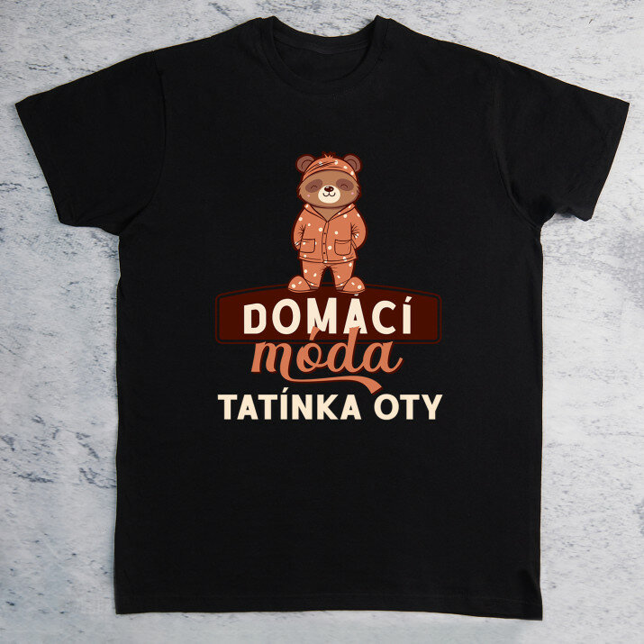 Domácí móda - černé pánské tričko