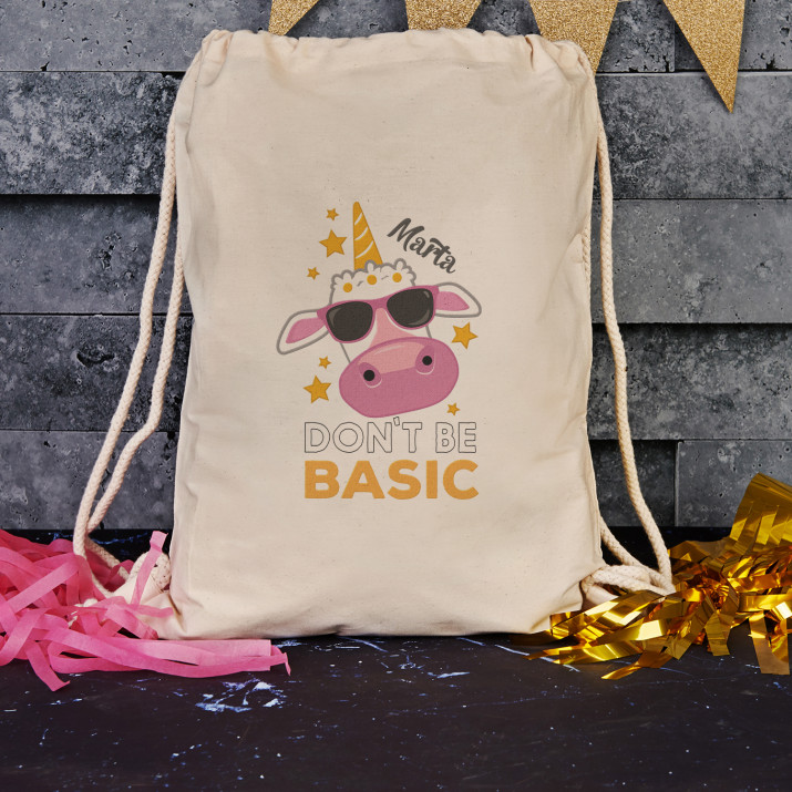 Don`t be basic - Bavlněný batoh na záda