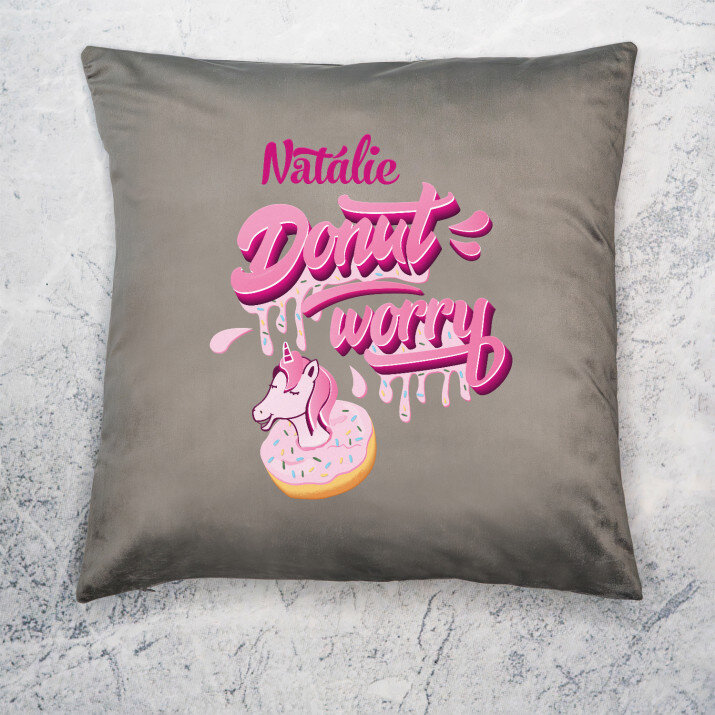 Donut worry - Polštář dekorační