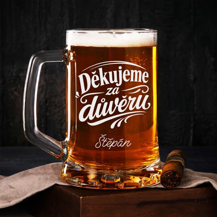Půllitr Na Pivo Pro Klienta Dárek Pro Muže: Poděkování Klientům Půllitr Na Pivo Pro Klienta Dárek Pro Muže: Poděkování Klientům