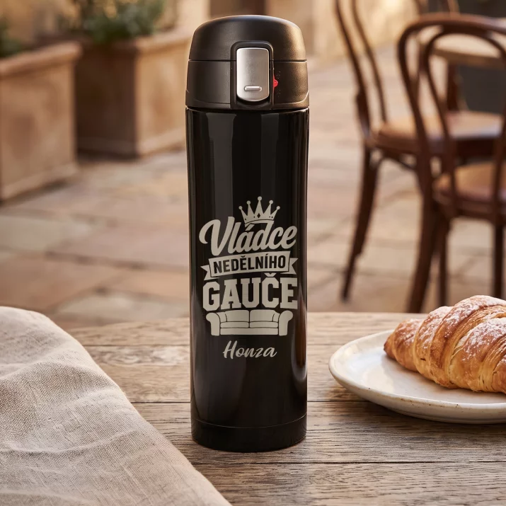 Termohrnek 440ml Pro Muže Dárek Pro Muže: Vládce Nedělního Gauče