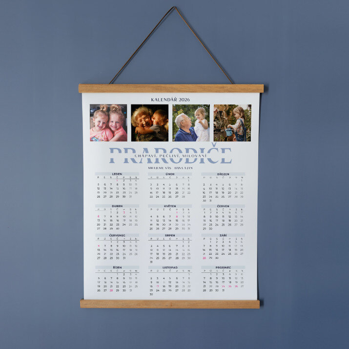 Prarodiče - Plakátový kalendář s lištami