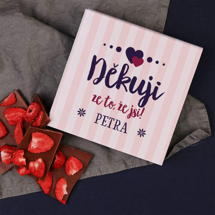 Děkuji za to, že jsi - Čokoláda s jahodami