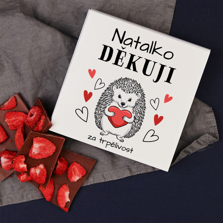 Děkuji za trpělivost - Čokoláda s jahodami