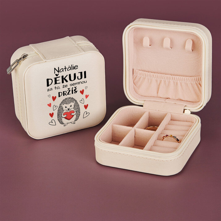 Děkuji, že to se mnou zvládáš - Cestovní šperkovnice