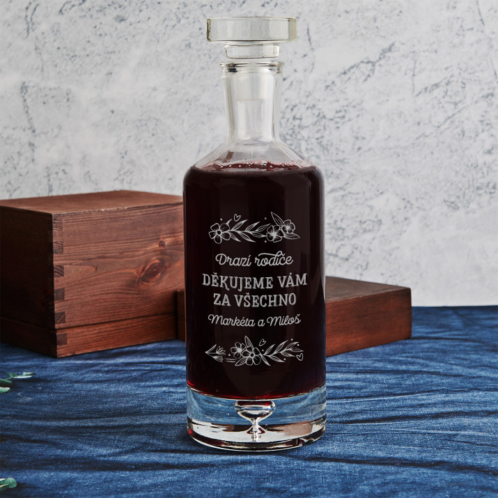 Děkujeme vám za všechno - Karafa na alkohol láhev
