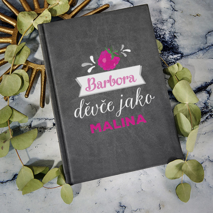 Děvče jako malina - Zápisník A5 s potiskem