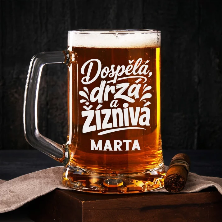 Půllitr Na Pivo K 18 Dárek Pro Ženu: Drzá Oslava Půllitr Na Pivo K 18 Dárek Pro Ženu: Drzá Oslava