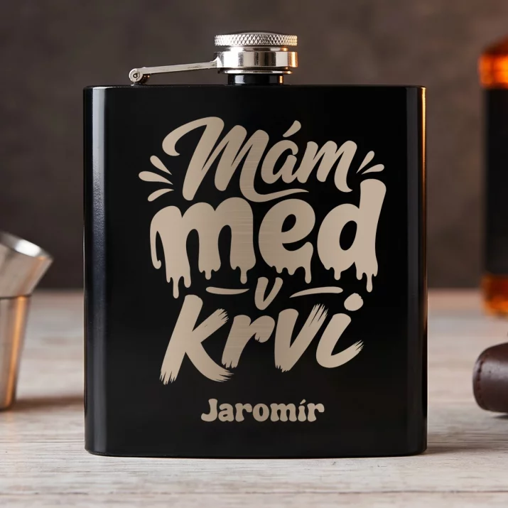 Placatka S Gravírováním Pro Včelaře Dárek Pro Muže: Mám Med V Krvi