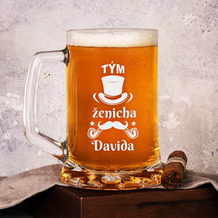 Tým ženich - Krýgl s gravírováním