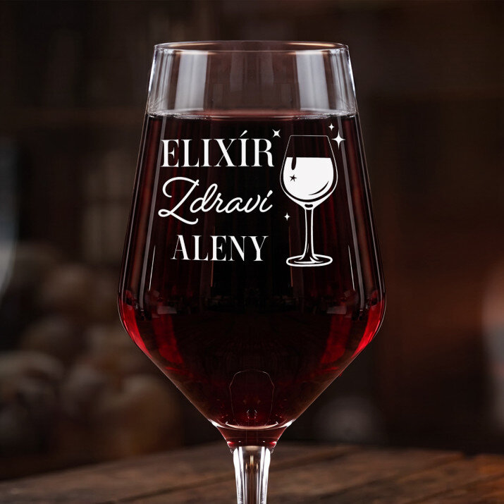Elixír zdraví - Velká sklenice na víno