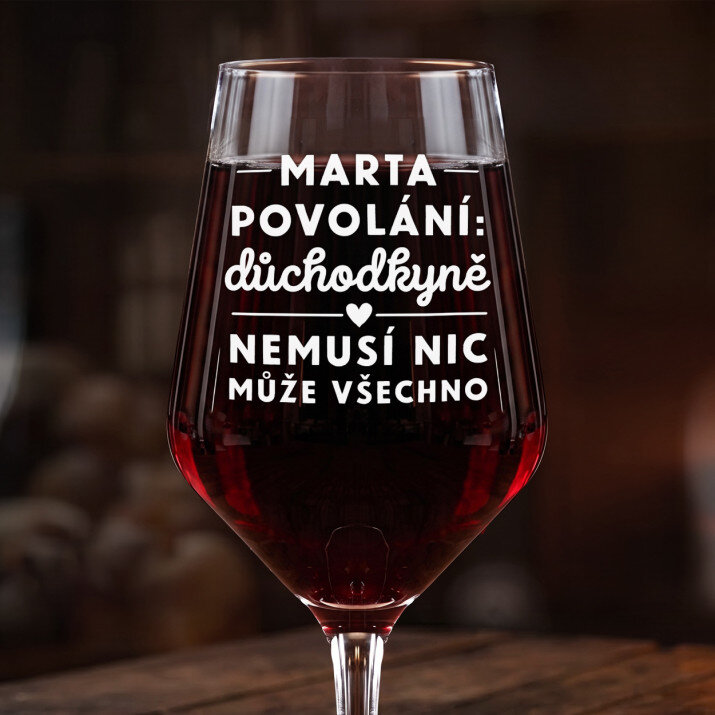 Důchodkyně - Velká sklenice na víno
