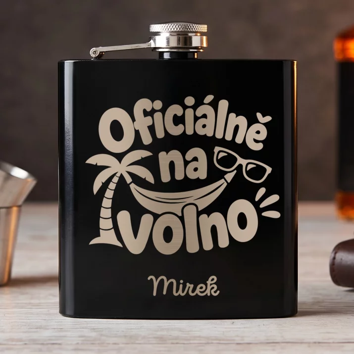 Placatka S Gravírováním Na Konec Školního Roku Dárek Pro Muže: Oficiálně Na Volno Placatka S Gravírováním Na Konec Školního Roku Dárek Pro Muže: Oficiálně Na Volno