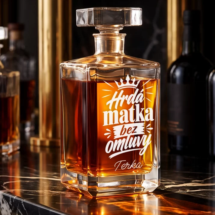 Personalizovaná Karafa Na Whisky Pro Maminku Dárek Ke Dni Matek Pro Ženu: Hrdá Matka Bez Omluvy