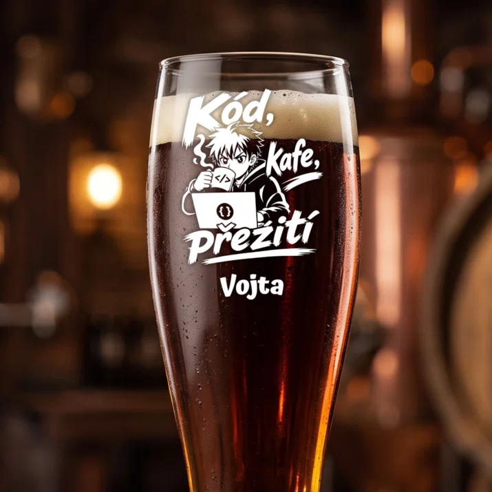 Sklenice Na Pivo S Gravírováním Pro Programátora Dárek Pro Muže: Kód, Kafe, Přežití Sklenice Na Pivo S Gravírováním Pro Programátora Dárek Pro Muže: Kód, Kafe, Přežití