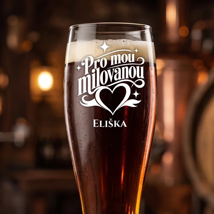Sklenice Na Pivo S Gravírováním Na Štědrý Večer Dárek Pro Ženu: Pro Mou Milovanou Sklenice Na Pivo S Gravírováním Na Štědrý Večer Dárek Pro Ženu: Pro Mou Milovanou