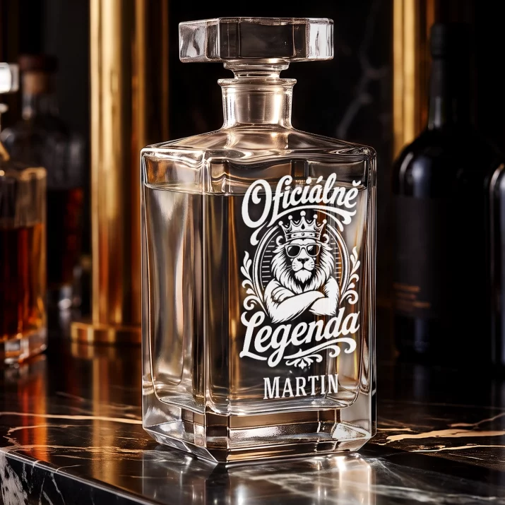 Karafa Na Vodku S Gravírováním K Padesátinám Dárek Pro 50Letého Muže : Oficiálně Legenda
