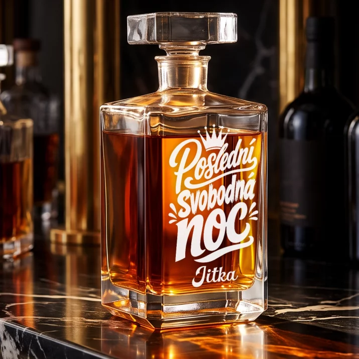 Personalizovaná Karafa Na Whisky Pro Nevěstu Dárek Ke Svatbě Pro Ženu: Poslední Svobodná Noc
