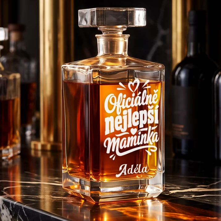 Personalizovaná Karafa Na Whisky Mamince K 60 Narozeninám Dárek K 60 Narozeninám Pro Ženu: Oficiálně Nejlepší