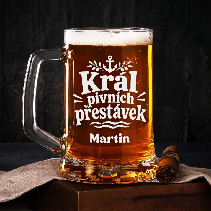 Půllitr Na Pivo Pro Něj Dárek K Valentýnu Pro Muže: Středomořská Etiketa Půllitr Na Pivo Pro Něj Dárek K Valentýnu Pro Muže: Středomořská Etiketa