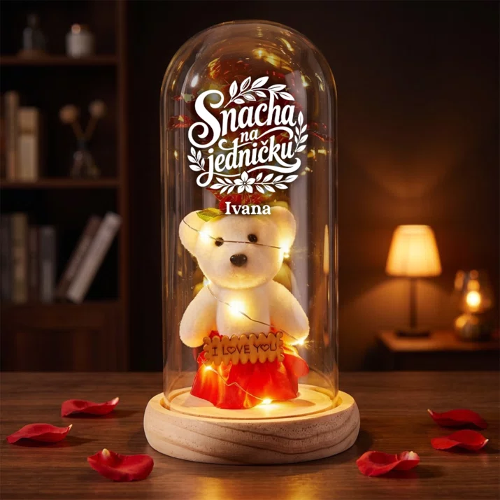 Věčná Růže S Medvídkem Pro Snachu Dárek Pro Ženu: Snacha Na Jedničku
