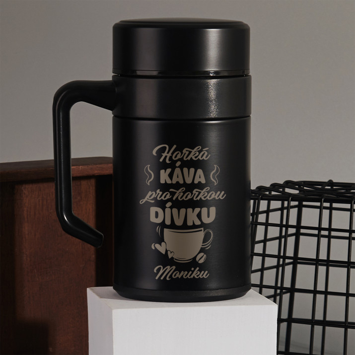 Horká káva - Termohrnek s uchem