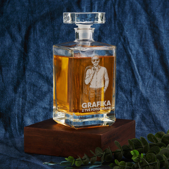 Grafika z Tvojej fotografie - Karafa na whisky 0,7l