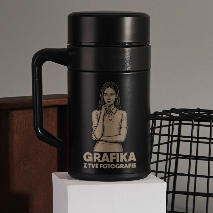 Grafika z Tvojej fotografie - Termohrnek s uchem
