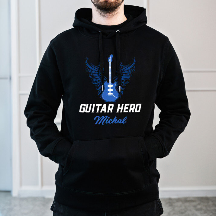 Guitar hero - Černá pánská mikina